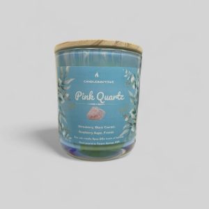 pink quartz container candle