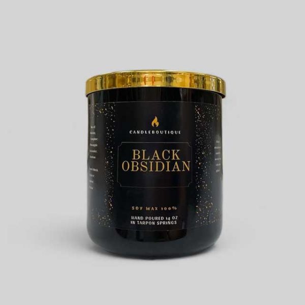 Black Obsidian container candle