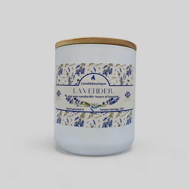 lavender container candle lavender container candle