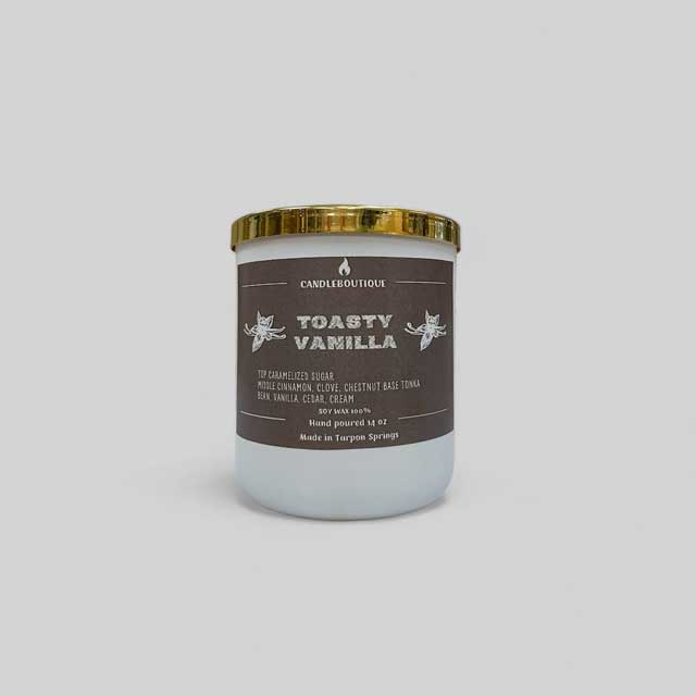 toasty vanilla container candle